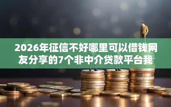 2026年征信不好哪里可以借钱网友分享的7个非中介贷款平台我觉得不错！