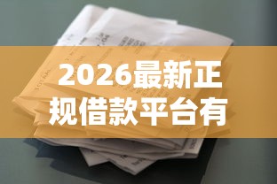 2026最新正规借款平台有哪些，总结十个超级花户下款的口子！