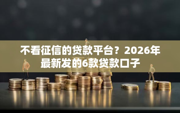 不看征信的贷款平台？2026年最新发的6款贷款口子