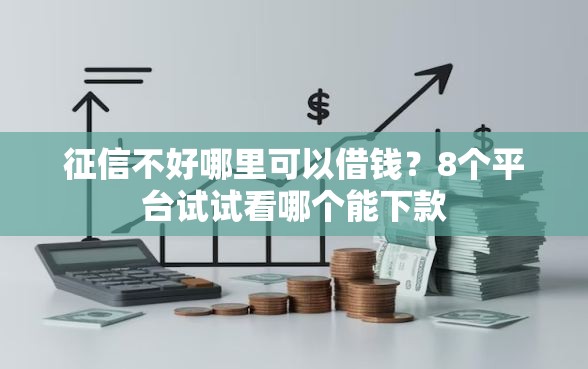 征信不好哪里可以借钱？8个平台试试看哪个能下款