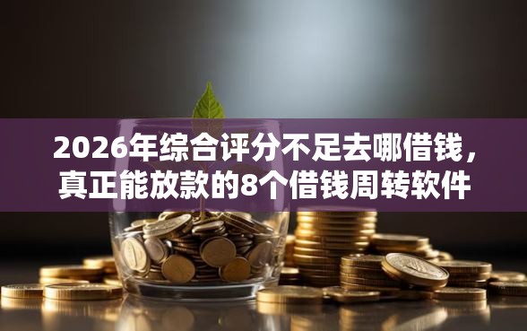 2026年综合评分不足去哪借钱，真正能放款的8个借钱周转软件1000推荐