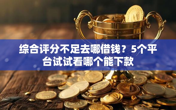综合评分不足去哪借钱？5个平台试试看哪个能下款