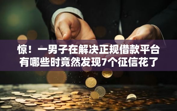 惊！一男子在解决正规借款平台有哪些时竟然发现7个征信花了还有平台可以借款，事后分享了出来