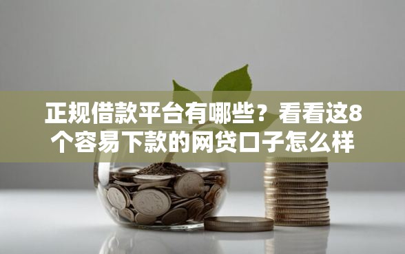 正规借款平台有哪些?看看这8个容易下款的网贷口子怎么样 正规借款平台有哪些?看看这8个容易下款的网贷口子怎么样
