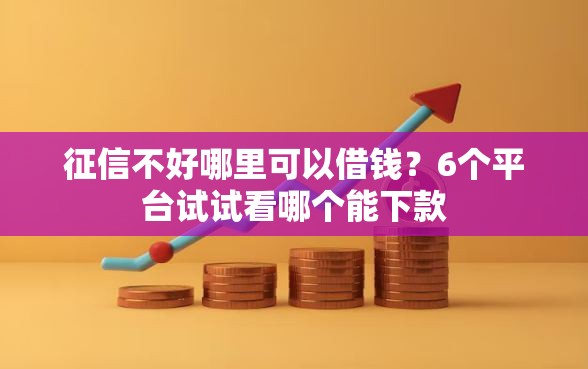 征信不好哪里可以借钱？6个平台试试看哪个能下款