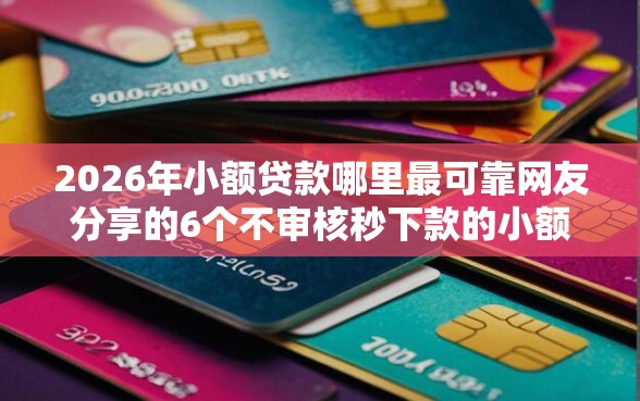 2026年小额贷款哪里最可靠网友分享的6个不审核秒下款的小额贷款网贷我觉得不错！