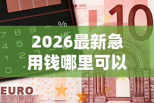 2026最新急用钱哪里可以快速借到（支持微信），8个借钱平台好无私分享