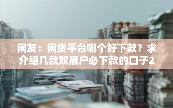 网友：网贷平台哪个好下款？求介绍几款双黑户必下款的口子2025