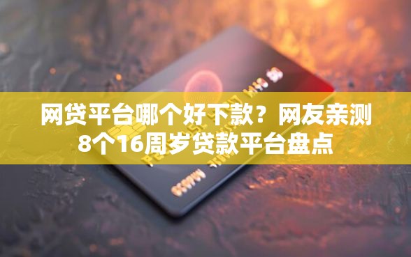 网贷平台哪个好下款?网友亲测8个16周岁贷款平台盘点 网贷平台哪个好下款?网友亲测8个16周岁贷款平台盘点