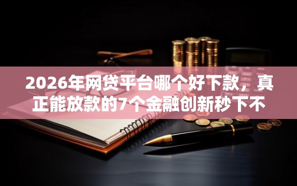 2026年网贷平台哪个好下款，真正能放款的7个金融创新秒下不要芝麻分的软件推荐