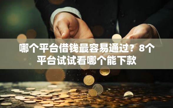 哪个平台借钱最容易通过？8个平台试试看哪个能下款