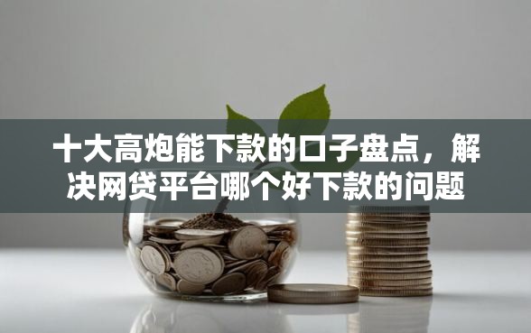 十大高炮能下款的口子盘点，解决网贷平台哪个好下款的问题