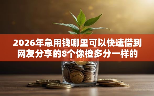 2026年急用钱哪里可以快速借到网友分享的8个像橙多分一样的借款平台我觉得不错！