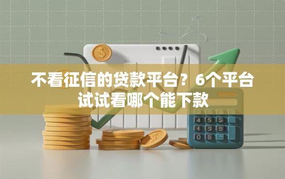 不看征信的贷款平台?6个平台试试看哪个能下款 不看征信的贷款平台?6个平台试试看哪个能下款
