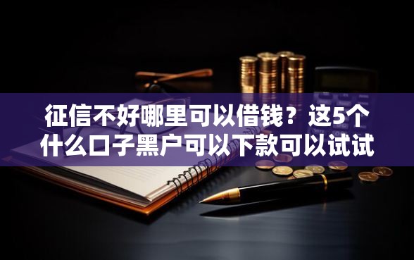 征信不好哪里可以借钱？这5个什么口子黑户可以下款可以试试