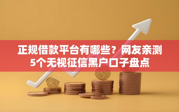 正规借款平台有哪些？网友亲测5个无视征信黑户口子盘点