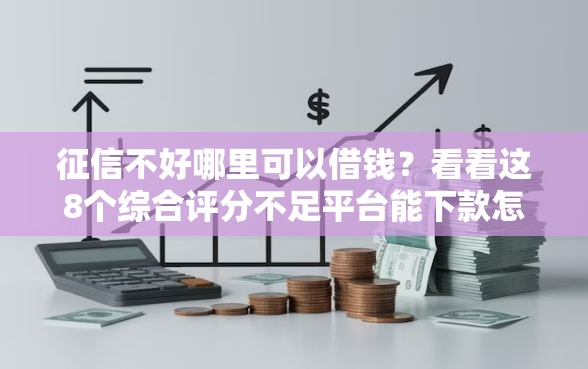 征信不好哪里可以借钱？看看这8个综合评分不足平台能下款怎么样