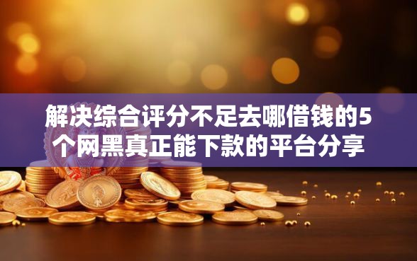 解决综合评分不足去哪借钱的5个网黑真正能下款的平台分享