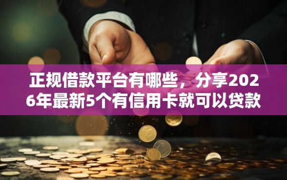 正规借款平台有哪些，分享2026年最新5个有信用卡就可以贷款的平台