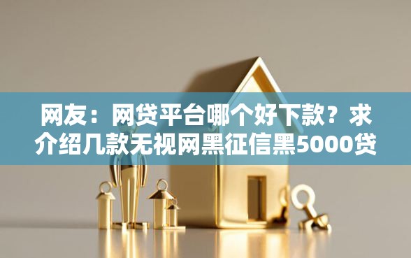 网友：网贷平台哪个好下款？求介绍几款无视网黑征信黑5000贷款口子