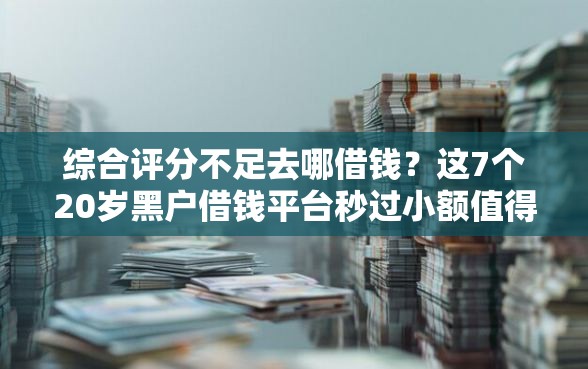 综合评分不足去哪借钱？这7个20岁黑户借钱平台秒过小额值得一试