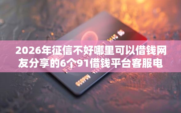 2026年征信不好哪里可以借钱网友分享的6个91借钱平台客服电话我觉得不错！