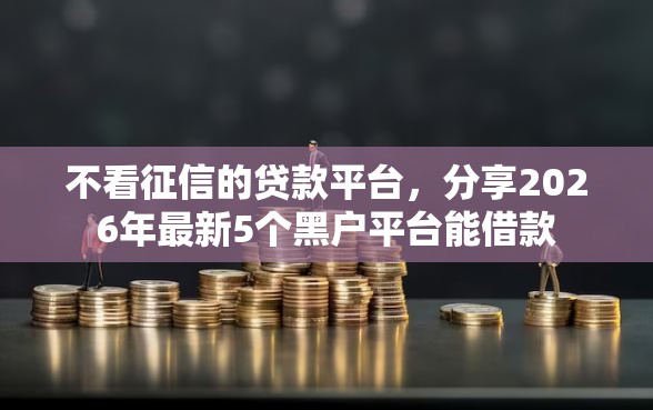 不看征信的贷款平台,分享2026年最新5个黑户平台能借款 不看征信的贷款平台,分享2026年最新5个黑户平台能借款