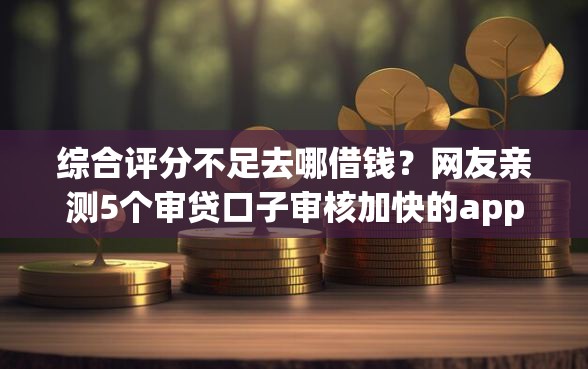 综合评分不足去哪借钱？网友亲测5个审贷口子审核加快的app盘点