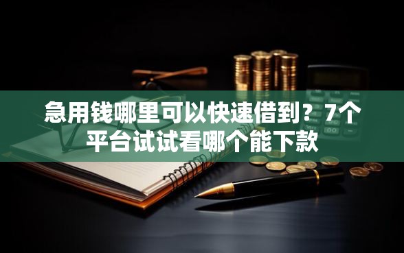 急用钱哪里可以快速借到？7个平台试试看哪个能下款