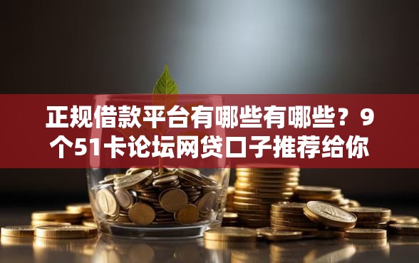 正规借款平台有哪些有哪些？9个51卡论坛网贷口子推荐给你