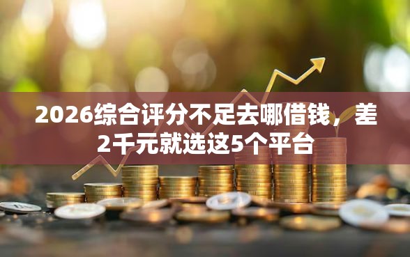 2026综合评分不足去哪借钱，差2千元就选这5个平台