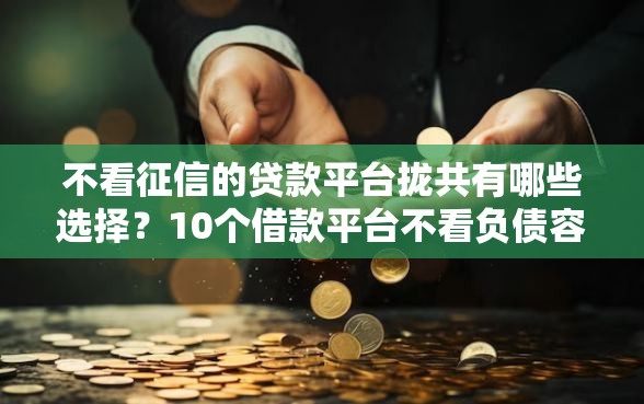 不看征信的贷款平台拢共有哪些选择？10个借款平台不看负债容易借钱详解