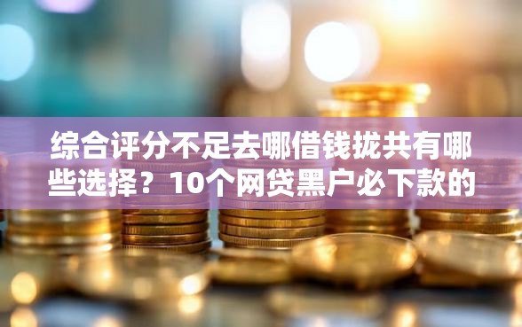 综合评分不足去哪借钱拢共有哪些选择？10个网贷黑户必下款的口子详解
