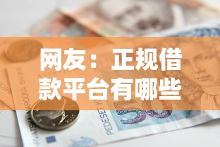 网友：正规借款平台有哪些？求介绍几款在线贷款平台