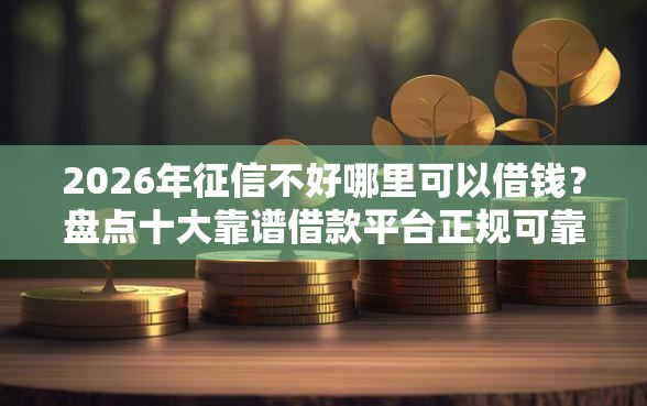 2026年征信不好哪里可以借钱?盘点十大靠谱借款平台正规可靠安全利息低 2026年征信不好哪里可以借钱?盘点十大靠谱借款平台正规可靠安全利息低