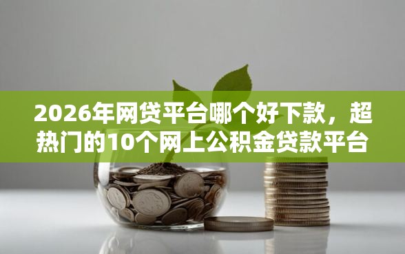2026年网贷平台哪个好下款，超热门的10个网上公积金贷款平台推荐