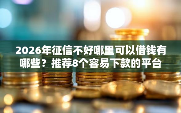2026年征信不好哪里可以借钱有哪些？推荐8个容易下款的平台