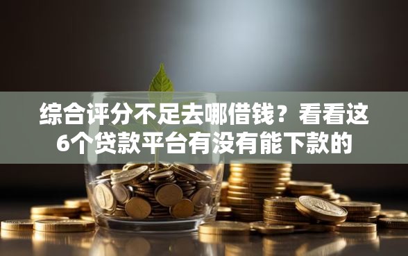 综合评分不足去哪借钱？看看这6个贷款平台有没有能下款的