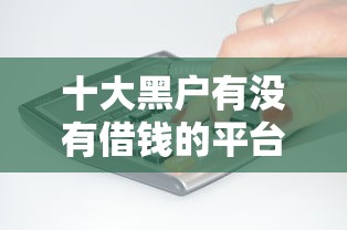 十大黑户有没有借钱的平台盘点，解决急用钱哪里可以快速借到的问题