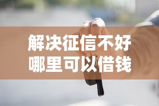 解决征信不好哪里可以借钱的5个借款平台不看征信不看负债分享