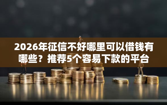 2026年征信不好哪里可以借钱有哪些？推荐5个容易下款的平台