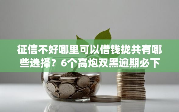 征信不好哪里可以借钱拢共有哪些选择？6个高炮双黑逾期必下款app详解