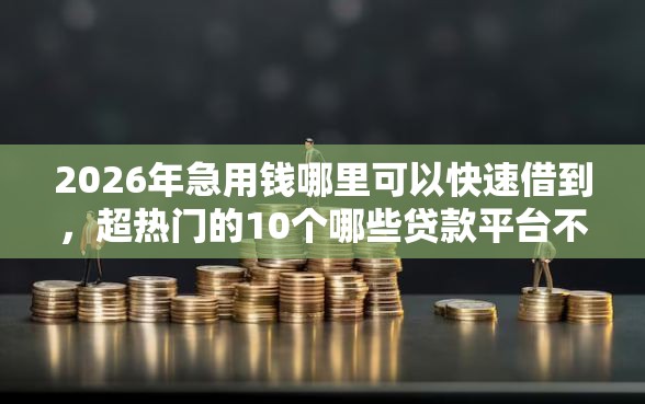 2026年急用钱哪里可以快速借到，超热门的10个哪些贷款平台不上征信推荐