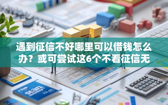 遇到征信不好哪里可以借钱怎么办？或可尝试这6个不看征信无视黑白百分百下款网贷口子