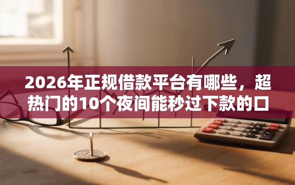 2026年正规借款平台有哪些，超热门的10个夜间能秒过下款的口子推荐