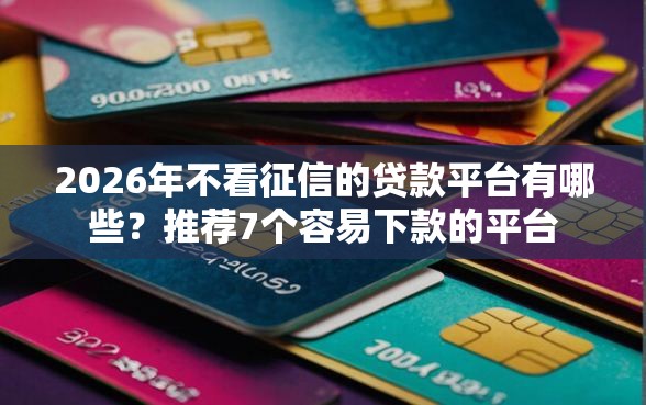 2026年不看征信的贷款平台有哪些？推荐7个容易下款的平台