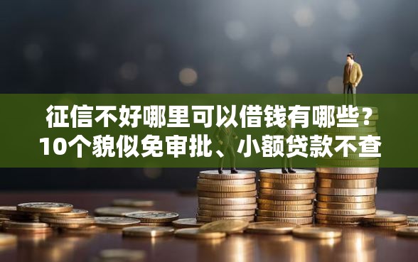 征信不好哪里可以借钱有哪些？10个貌似免审批、小额贷款不查征信的软件合集