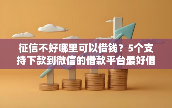 征信不好哪里可以借钱？5个支持下款到微信的借款平台最好借钱