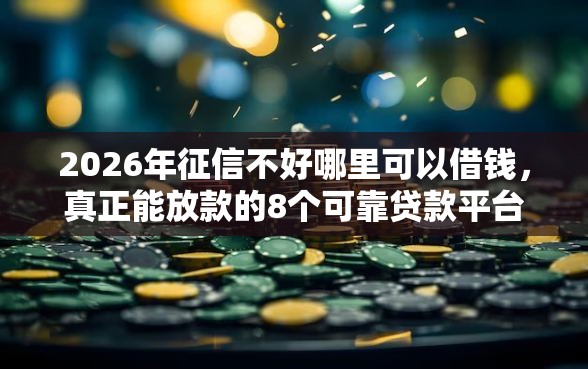 2026年征信不好哪里可以借钱，真正能放款的8个可靠贷款平台推荐