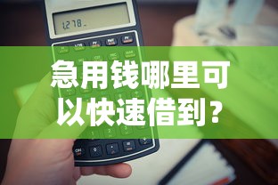 急用钱哪里可以快速借到？2026最新测评10个手机可以临时借钱的软件